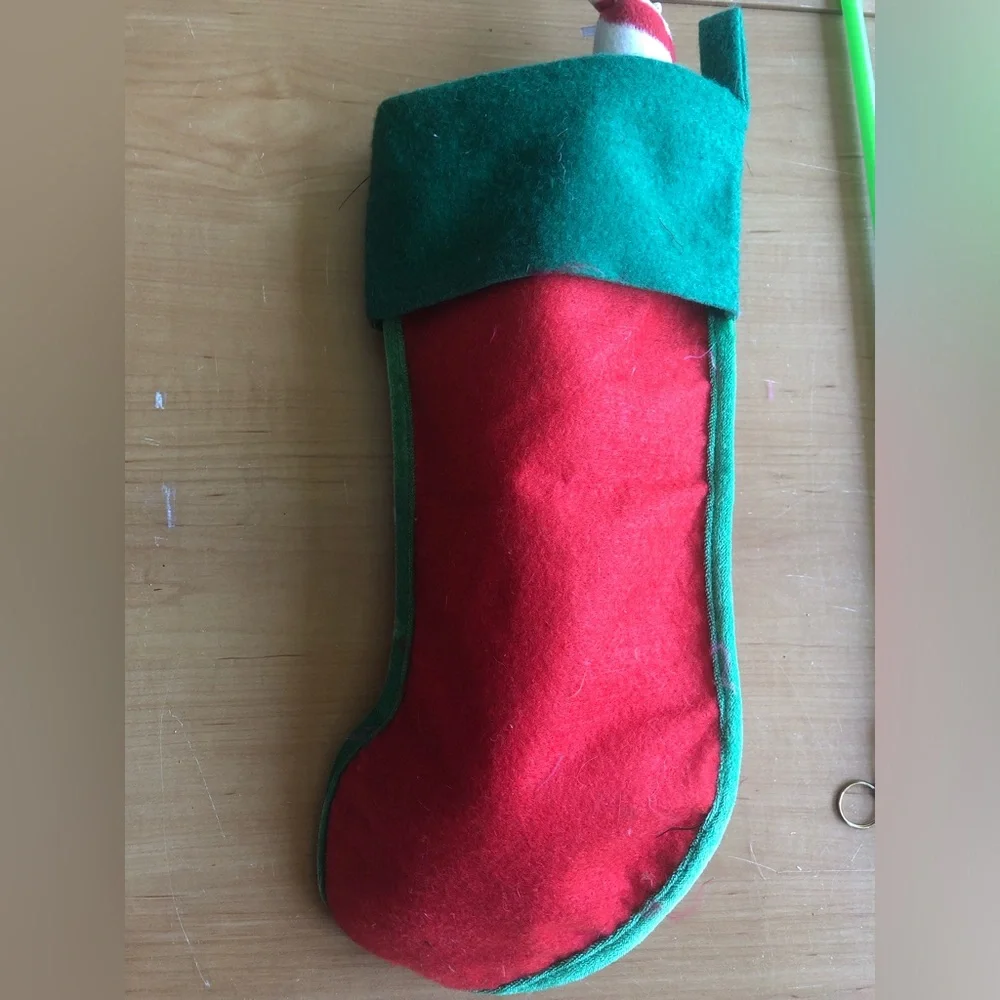 Green 'Nice Kitty!' Cat Toy Stocking with Neon Toy Mix